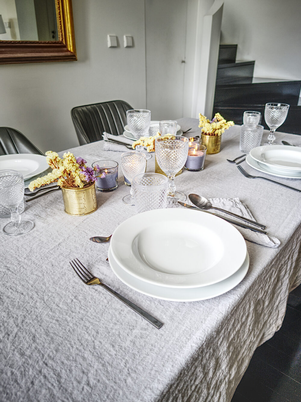 Toalha de Mesa em Linho Lavado da marca LeCameleon